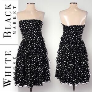 White House Black Market Strapless Polka Dot Dress - 2